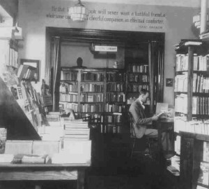 Frank Vogel at the Ultima Bookshop circa 1930